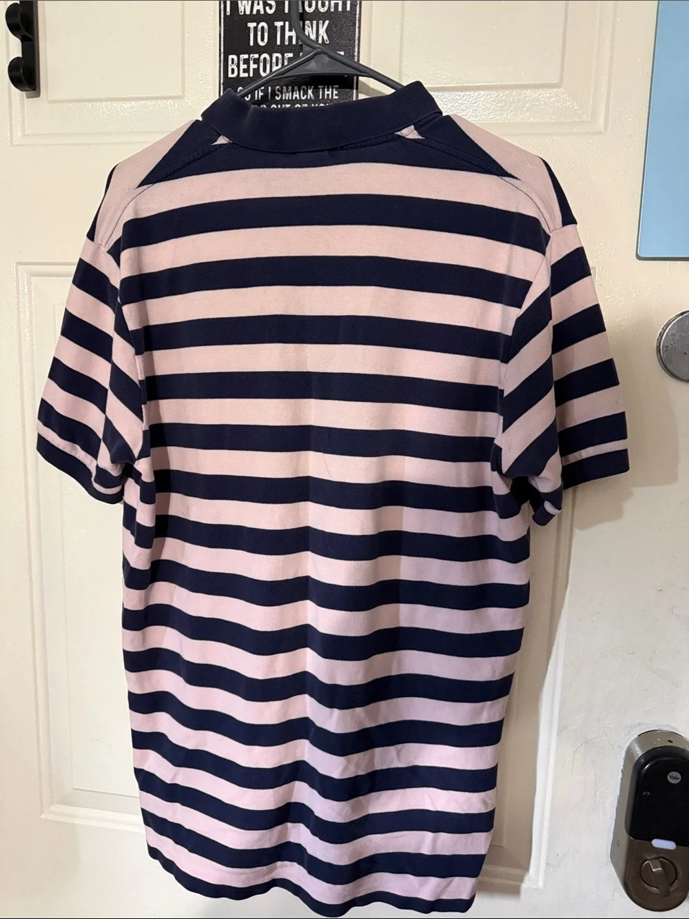 Ralph Lauren Pink and Navy Striped Polo Shirt